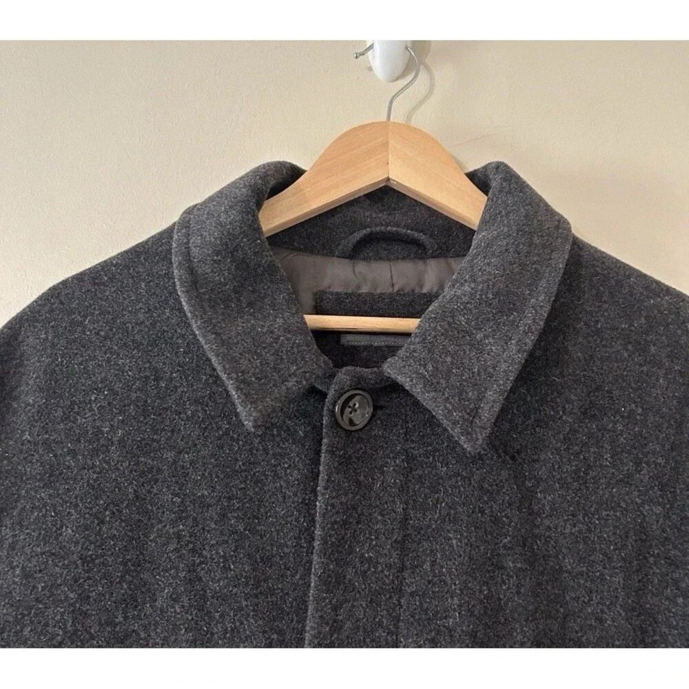 Banana Republic XL Melton Car Coat Virgin Wool Cashmere Blend Button Down Jacket